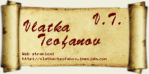 Vlatka Teofanov vizit kartica